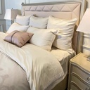 美式輕奢 臥室 格紋真皮 床架QJ-FA09