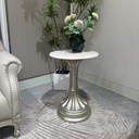 美式輕奢 大理石 實木邊几 QJ-FN40