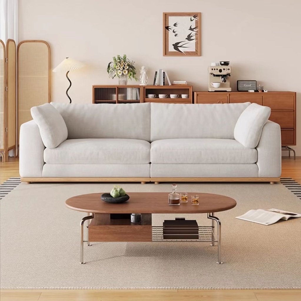 現代簡約發風 直排可拆洗模塊羽絨布沙發 OL-逸語#