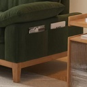 北歐風 小戶型實木燈芯絨豆腐塊布沙發 OL-YM508#