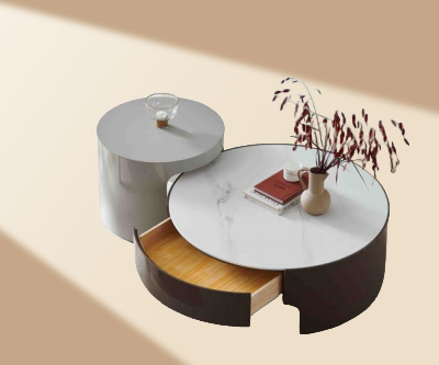 義式現代 微晶石 茶几套組 YJJ2405#茶几+邊幾