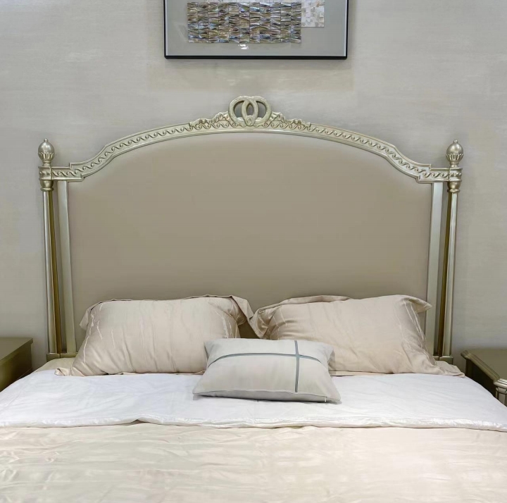 美式輕奢 臥室 莫奈公主 真皮床架QJ-FA68