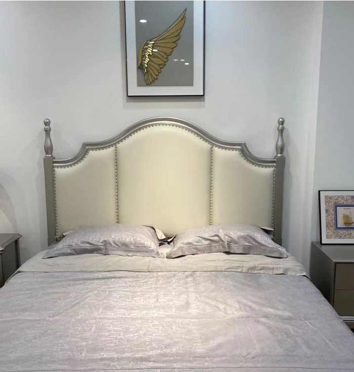 美式輕奢 臥室 皇后真皮床架 QJ-FA66