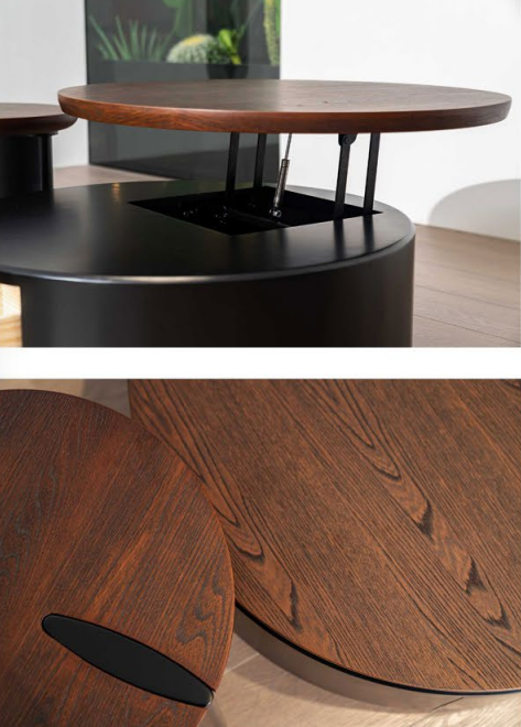 中古風 客廳 實木 升降茶几YJJ-706