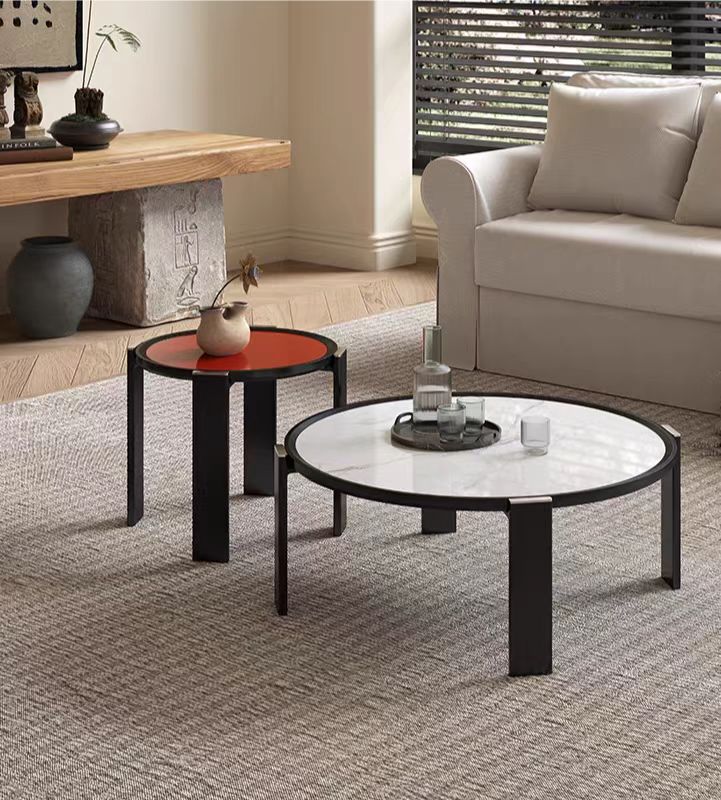 中古風簡約 客廳 組合圓茶幾YJJ-2401