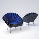 Roma系列孔雀單人休閒椅RM-LC-001藍