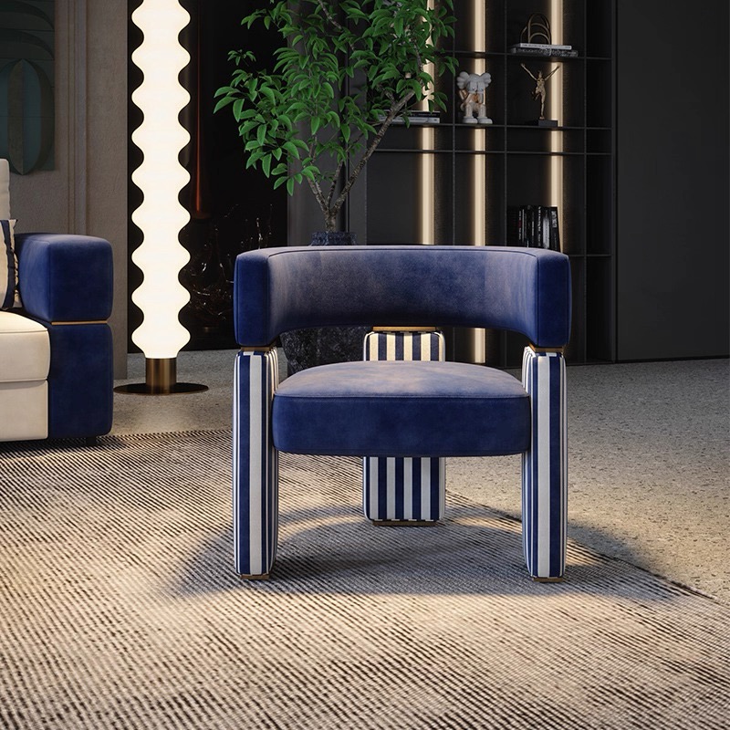現代輕奢 絨布休閒椅YFN-K002