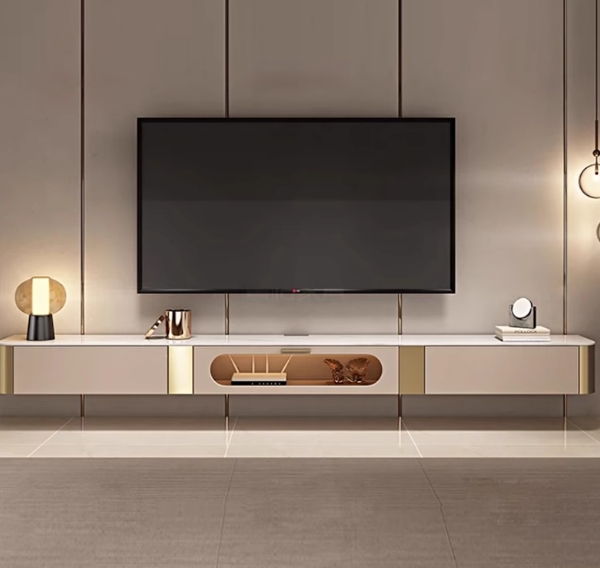 輕奢風 烤漆岩板面  實木電視櫃801#OL