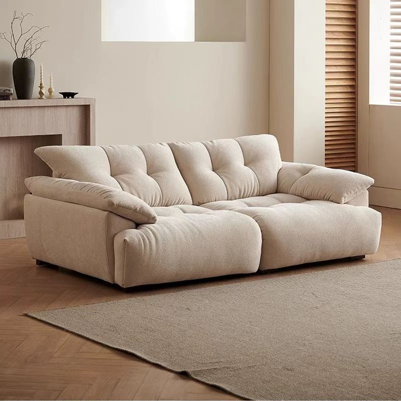 現代簡約風 直排可調節靠背羽絨雲朵布沙發 OL-花苞#