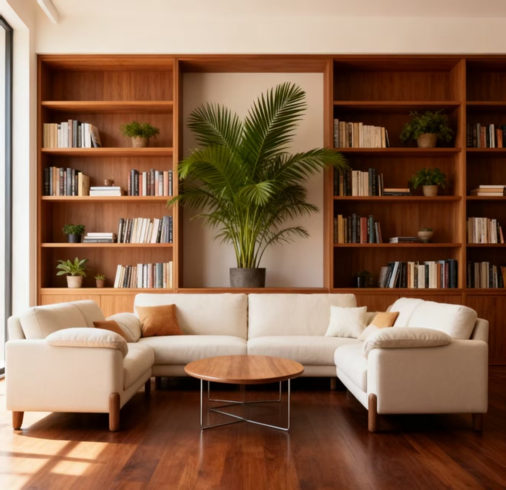 義式極簡風 胡桃木直排頭層牛皮沙發 OL-2299#