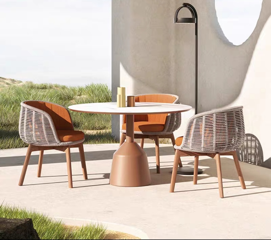 戶外家具 鋁架 藤條異形單人椅FBL-SY-P22