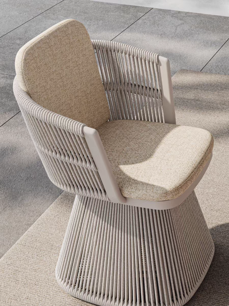 戶外桌椅  藤編 鋁架可旋轉單椅FBL-SY-P33