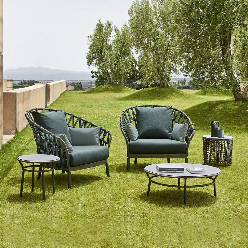 戶外桌椅 編繩 鋁架矮脚椅FBL-SY-B01