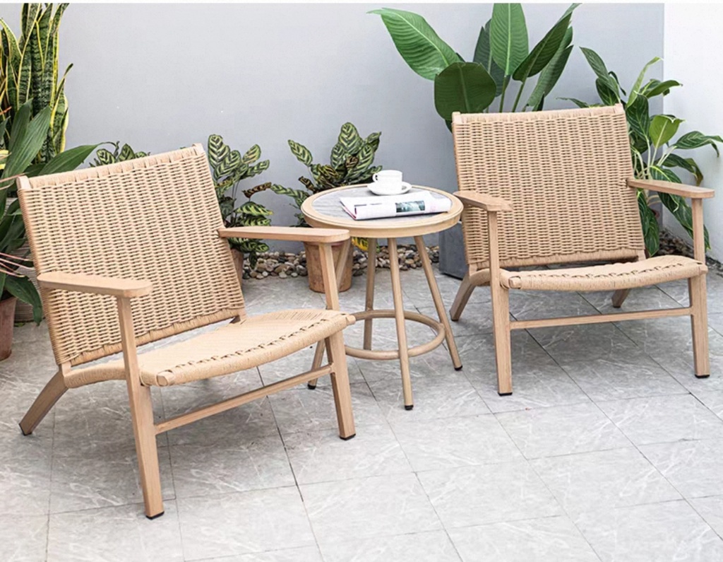 戶外桌椅 繩編 實木扶手椅FBL-SY-C01