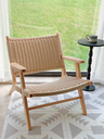 戶外桌椅 繩編 實木扶手椅FBL-SY-C01