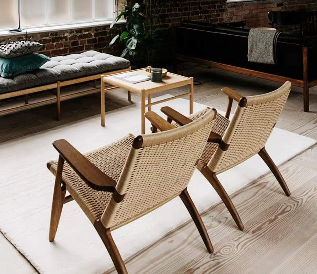 戶外桌椅 繩編 實木扶手椅FBL-SY-C01