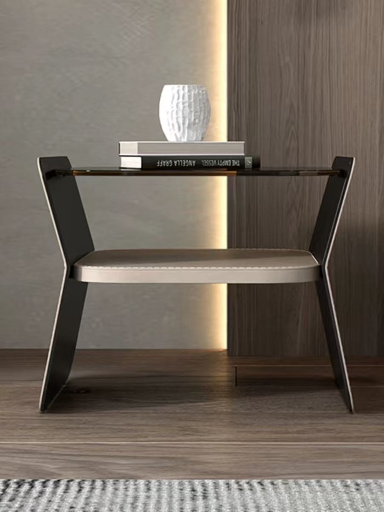 現代簡約 不銹鋼 造型床頭櫃ST173#