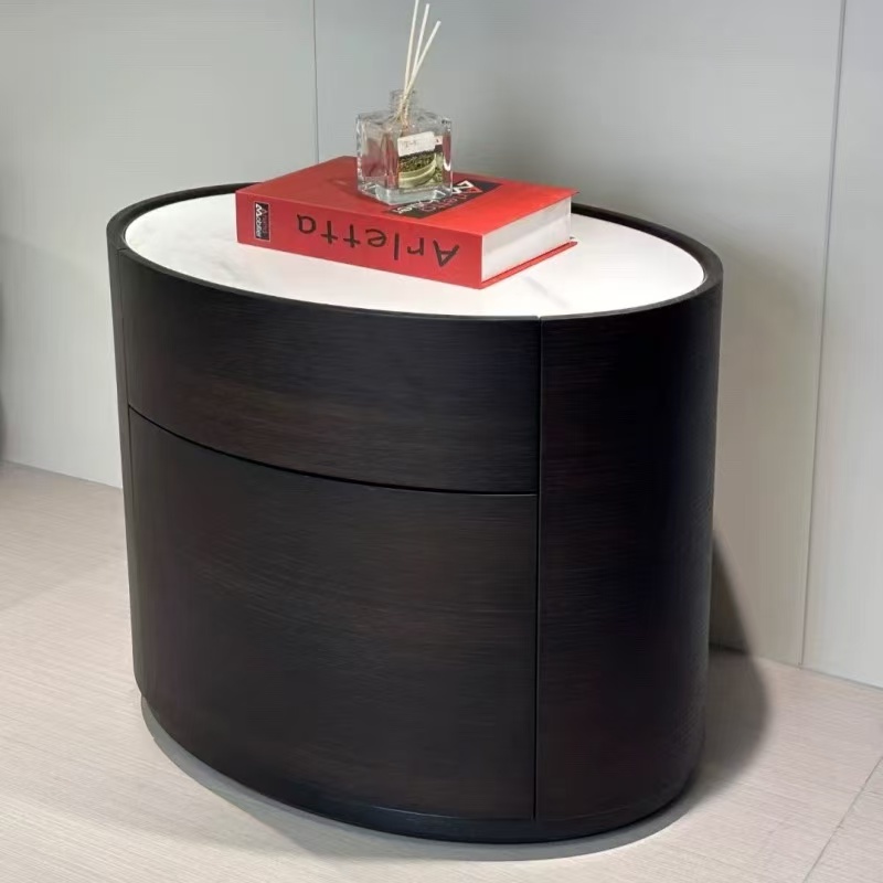 現代簡約 實木 圓形床頭櫃ST299