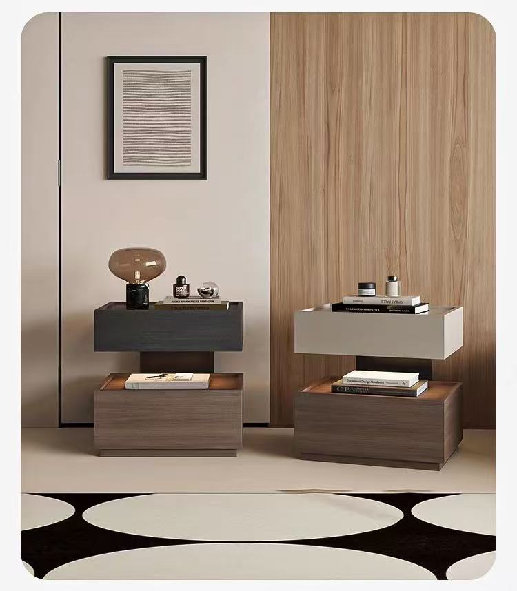 現代簡約 雙層實木床頭櫃 ST-ST297