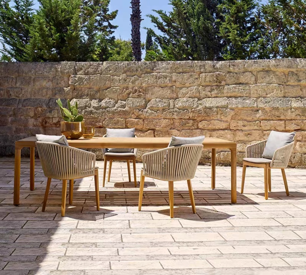 戶外桌椅 鋁材 木紋長桌FBL-SY-A05