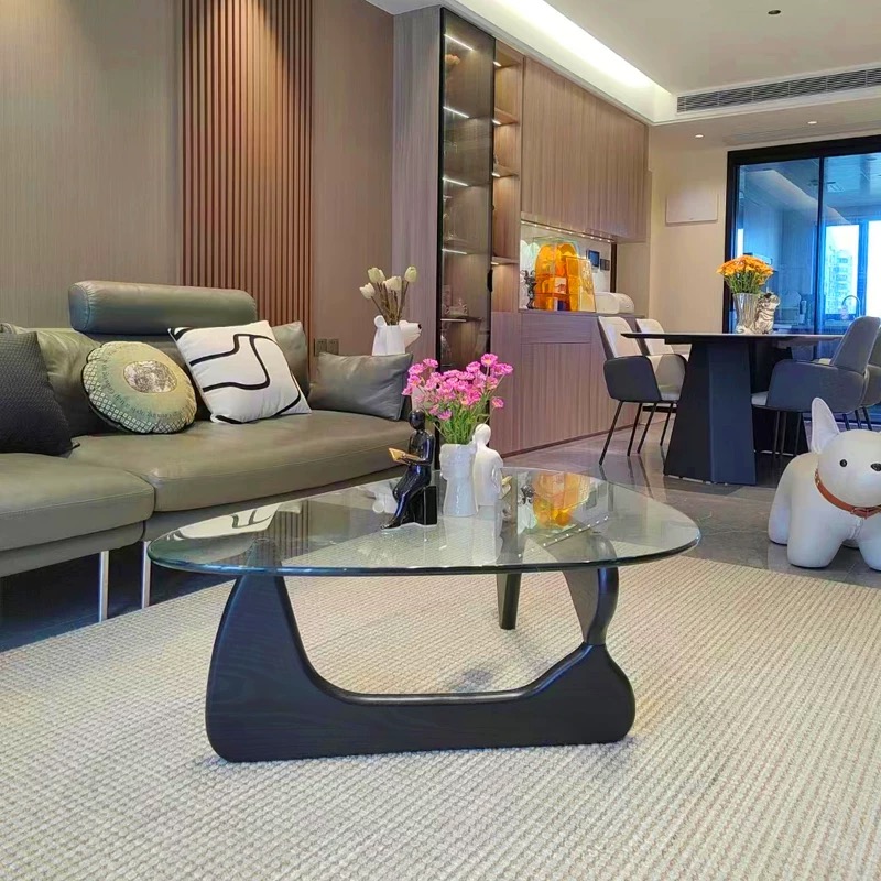 名品設計 白蠟木脚 玻璃茶几JD-CG0749