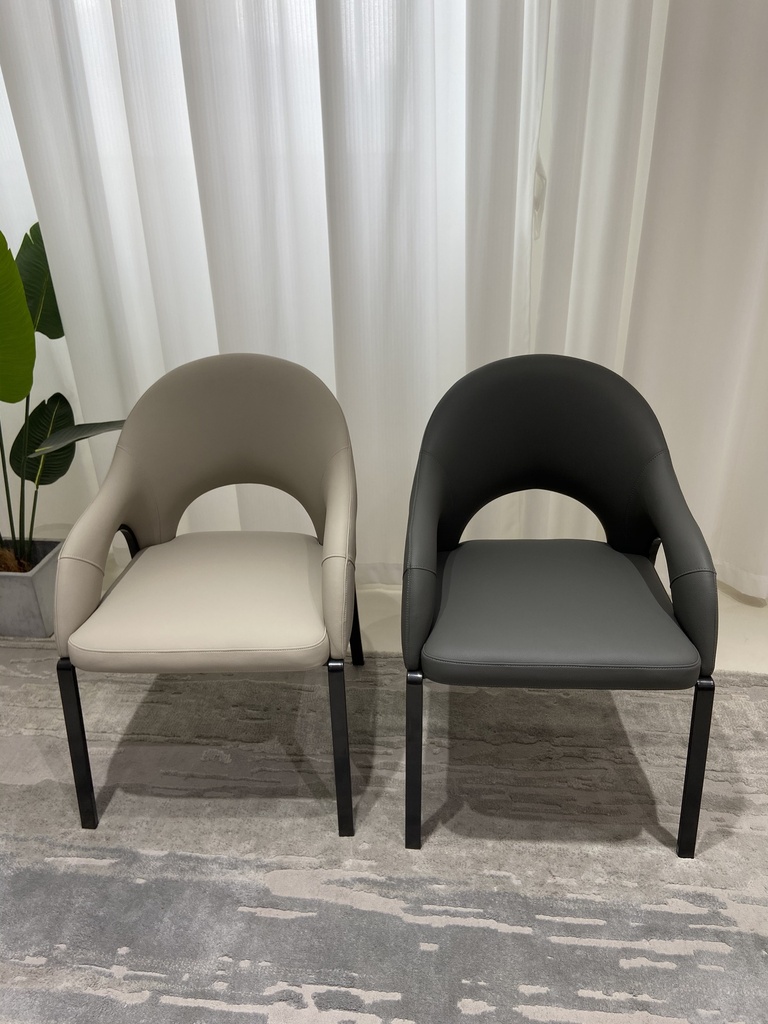 現代簡約 皮質 扶手靠背椅 MYBS-  