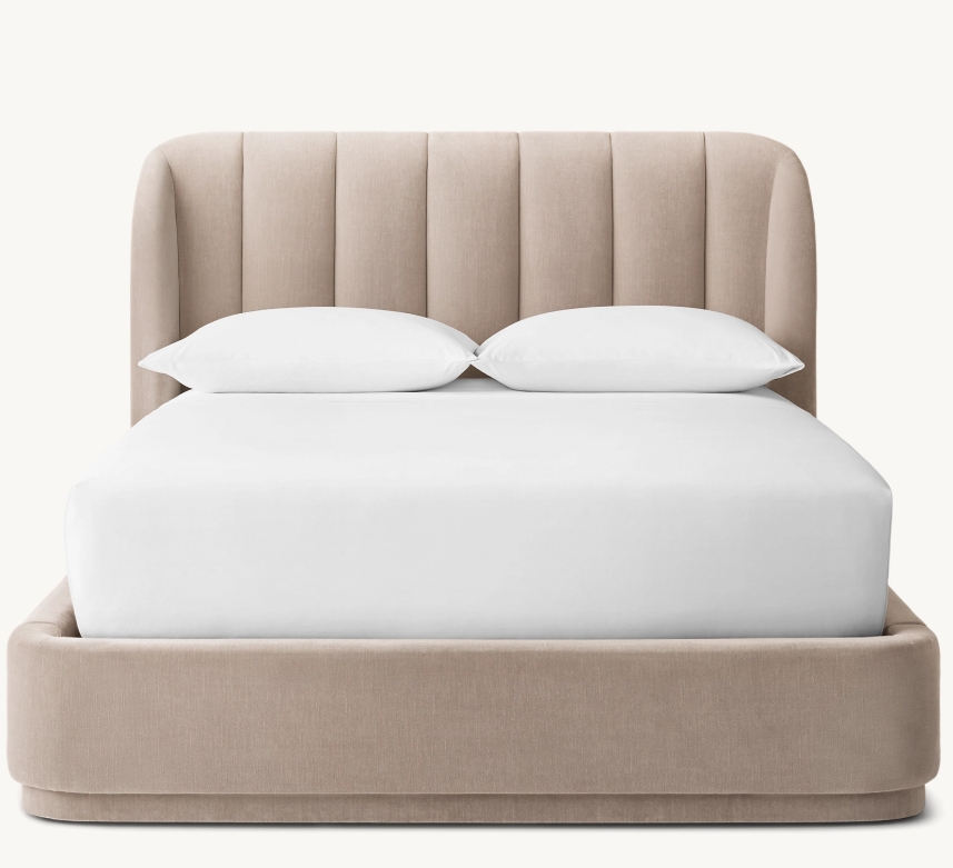 歐美式風格 瓦倫蒂娜 絨布床架