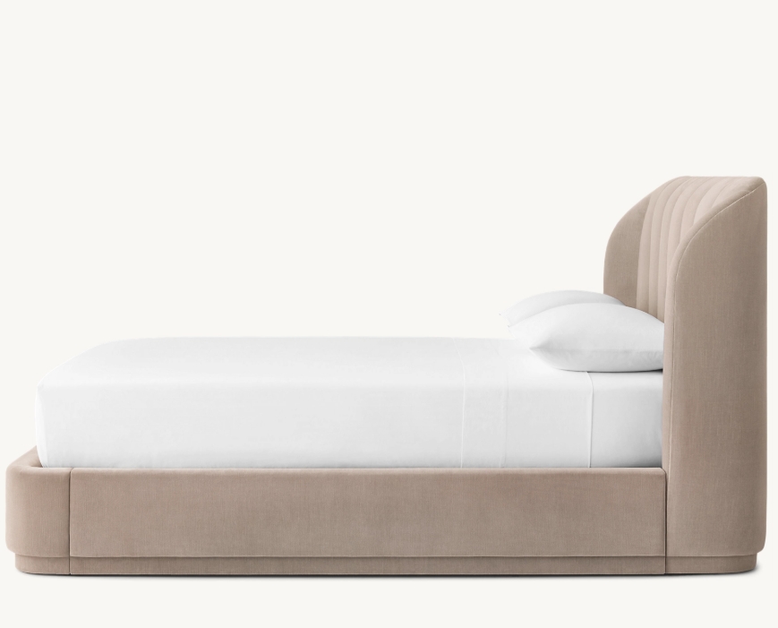 歐美式風格 瓦倫蒂娜 絨布床架