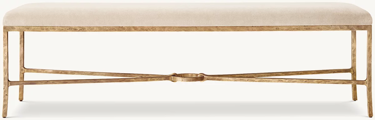 歐美式 輕奢絨布床尾凳 長椅