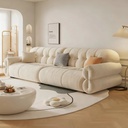 義式極簡風 復古小戶型直排棉花糖貓抓布沙發 OL-875#