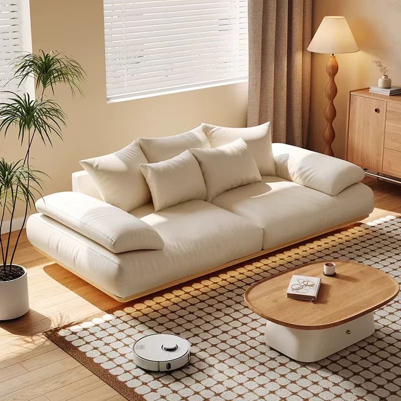 現代簡約風 小戶型直排日式頭層牛皮沙發 OL-锦云#