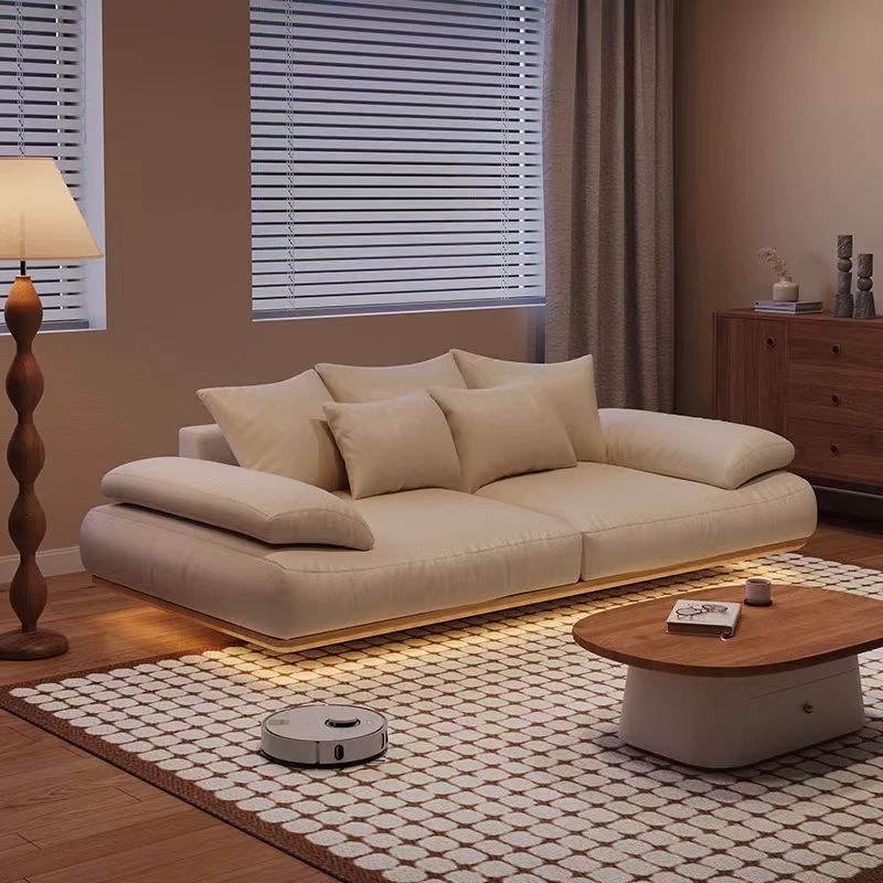 現代簡約風 小戶型直排日式頭層牛皮沙發 OL-锦云#