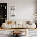 義式極簡風 大坐深鋼琴鍵弧形皮沙發 OL-8002#