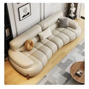 義式極簡風 大坐深鋼琴鍵弧形皮沙發 OL-8002#