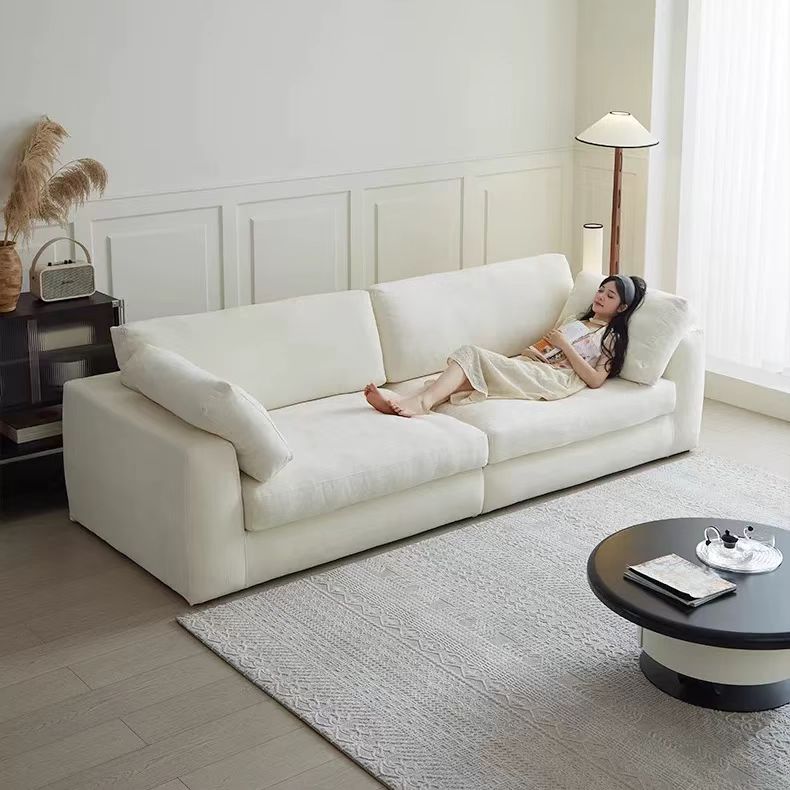 中古侘寂風 小戶型直排極簡可拆洗布沙發 OL-逸言#