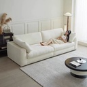 中古侘寂風 小戶型直排極簡可拆洗布沙發 OL-逸言#