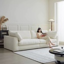 中古侘寂風 小戶型直排極簡可拆洗布沙發 OL-逸言#