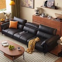 義式極簡風 小戶型直排輕奢頭層牛皮沙發 OL-2699#