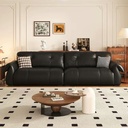 義式極簡風 復古輕奢頭層牛皮大象耳朵皮沙發 OL-2988#