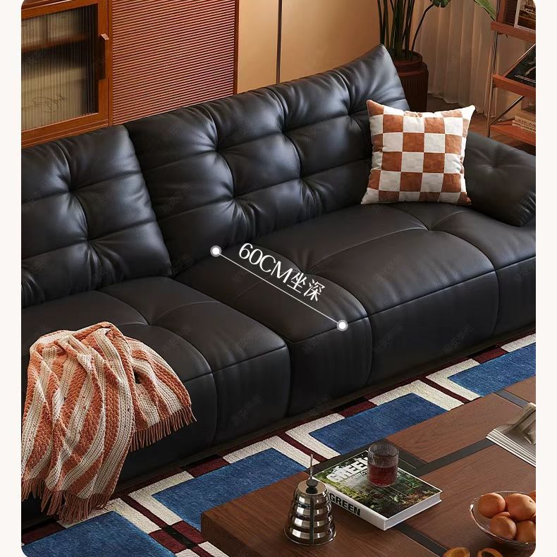 中古侘寂風 小戶型泡芙拉扣黑糖波波沙發 OL-豪尔#