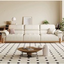 中古侘寂風 多功能伸縮頭層牛皮油蠟皮沙發 OL-德勒#