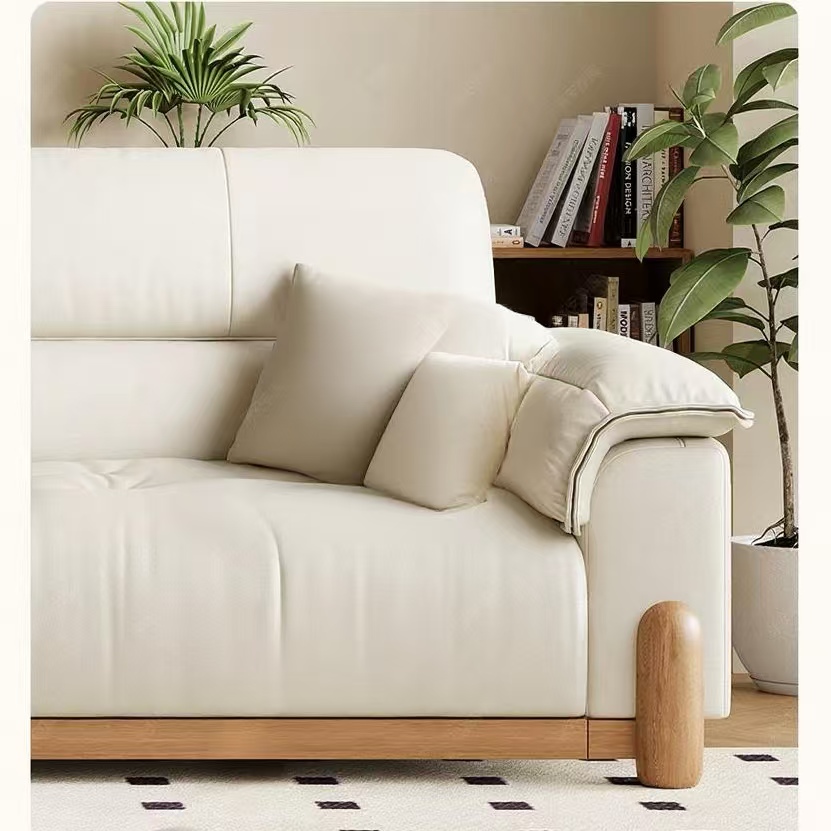 中古侘寂風 多功能伸縮頭層牛皮油蠟皮沙發 OL-德勒#