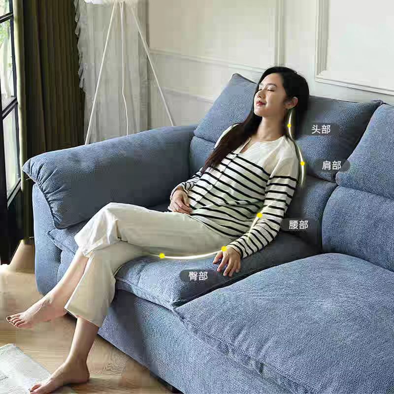 北歐風 超軟羽絨高靠背布沙發 OL-165#