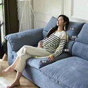 北歐風 超軟羽絨高靠背布沙發 OL-165#