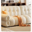 奶油風 小戶型直排雲朵棉花糖頭層牛皮沙發 OL-895#