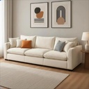 奶油風 簡約直排科技布沙發108#