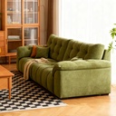 義式極簡風 直排小戶型綠色泡芙布沙發 OL-吉姆#