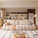 奶油風 直排棉花糖貓抓布沙發 OL-2372#