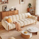 義式極簡風 直排小戶型奶油鋼琴鍵布沙發 OL-福德#