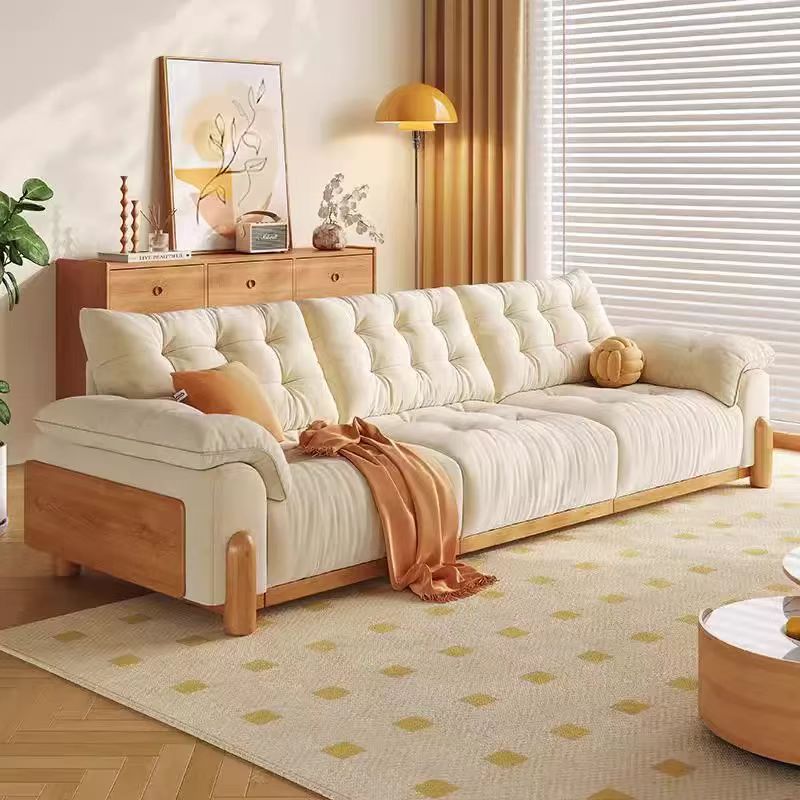 北歐風 實木沙發床折疊兩用布沙發 OL-512#